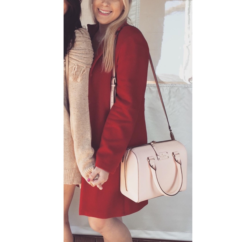 Gap Wool Blend Red Button Down Coat - image 8